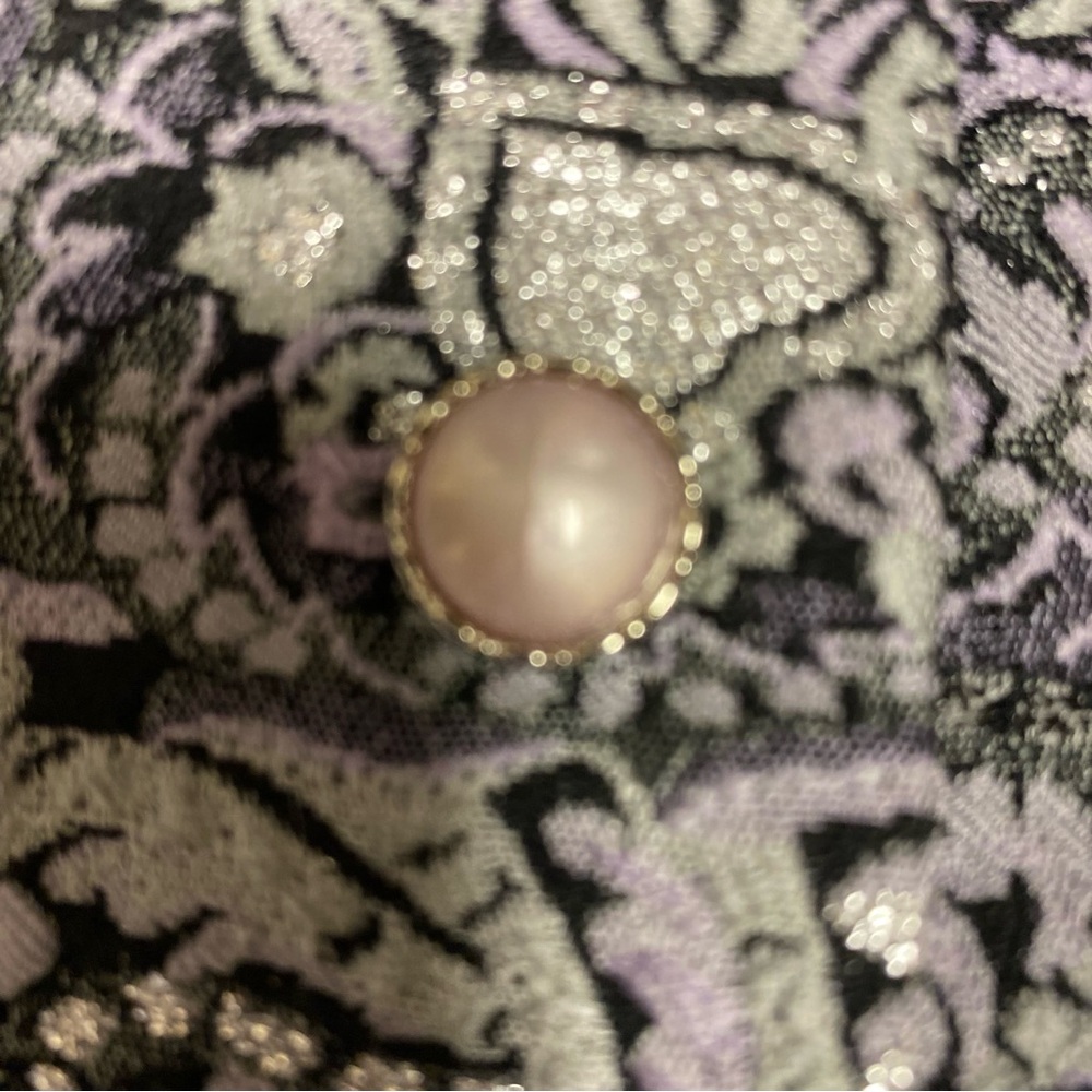 SilkLand Silver and Purple Trench Coat with Classic Silhouette - Picture 9 of 10